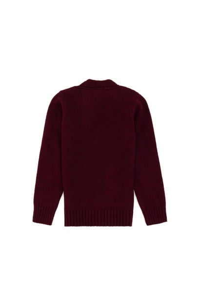 Erkek Çocuk Bordo Triko Hırka