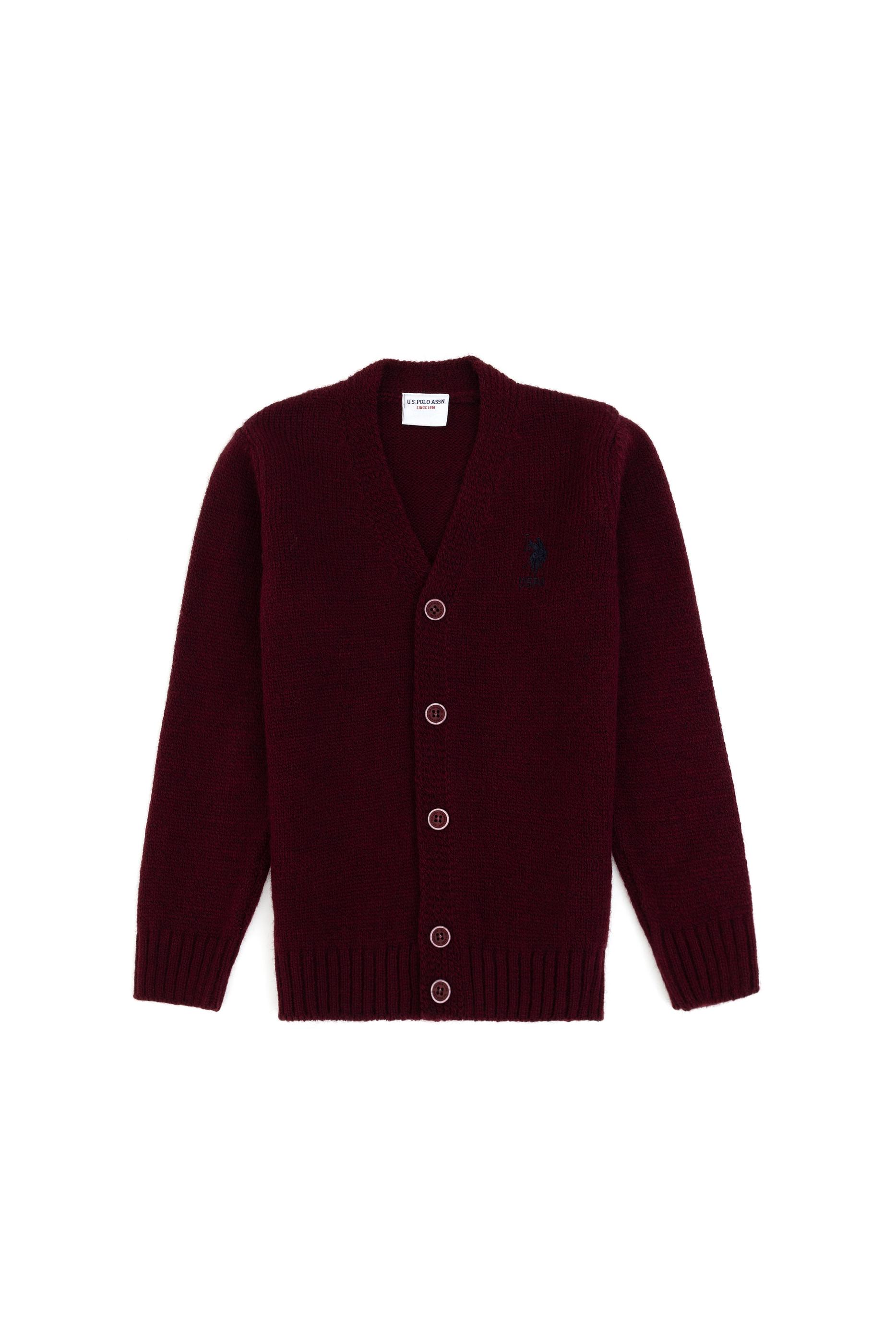 Erkek Çocuk Bordo Triko Hırka