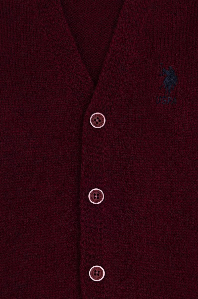 Erkek Çocuk Bordo Triko Hırka