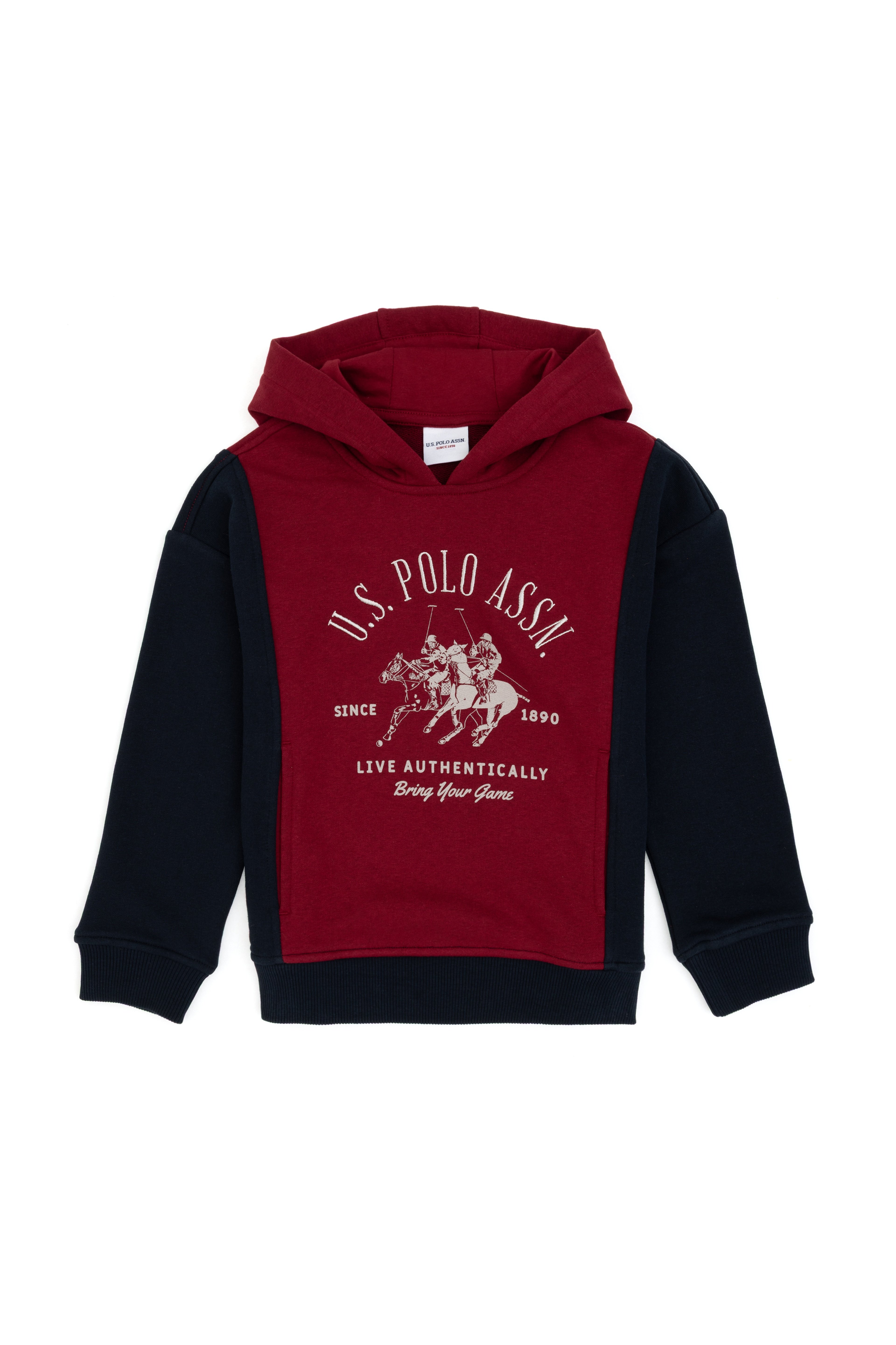Erkek Çocuk Bordo Kapüşonlu Sweatshirt - Image 1