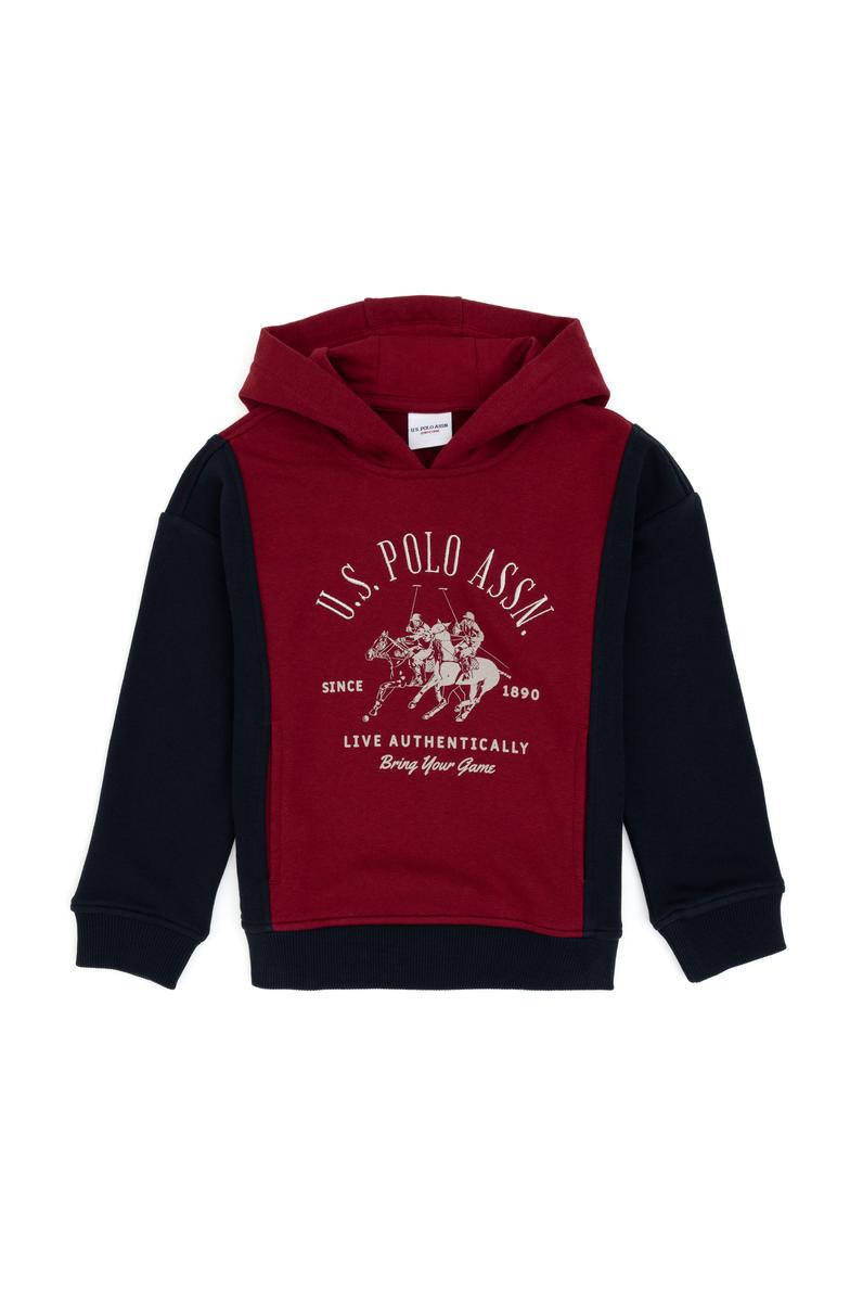 Erkek Çocuk Bordo Kapüşonlu Sweatshirt