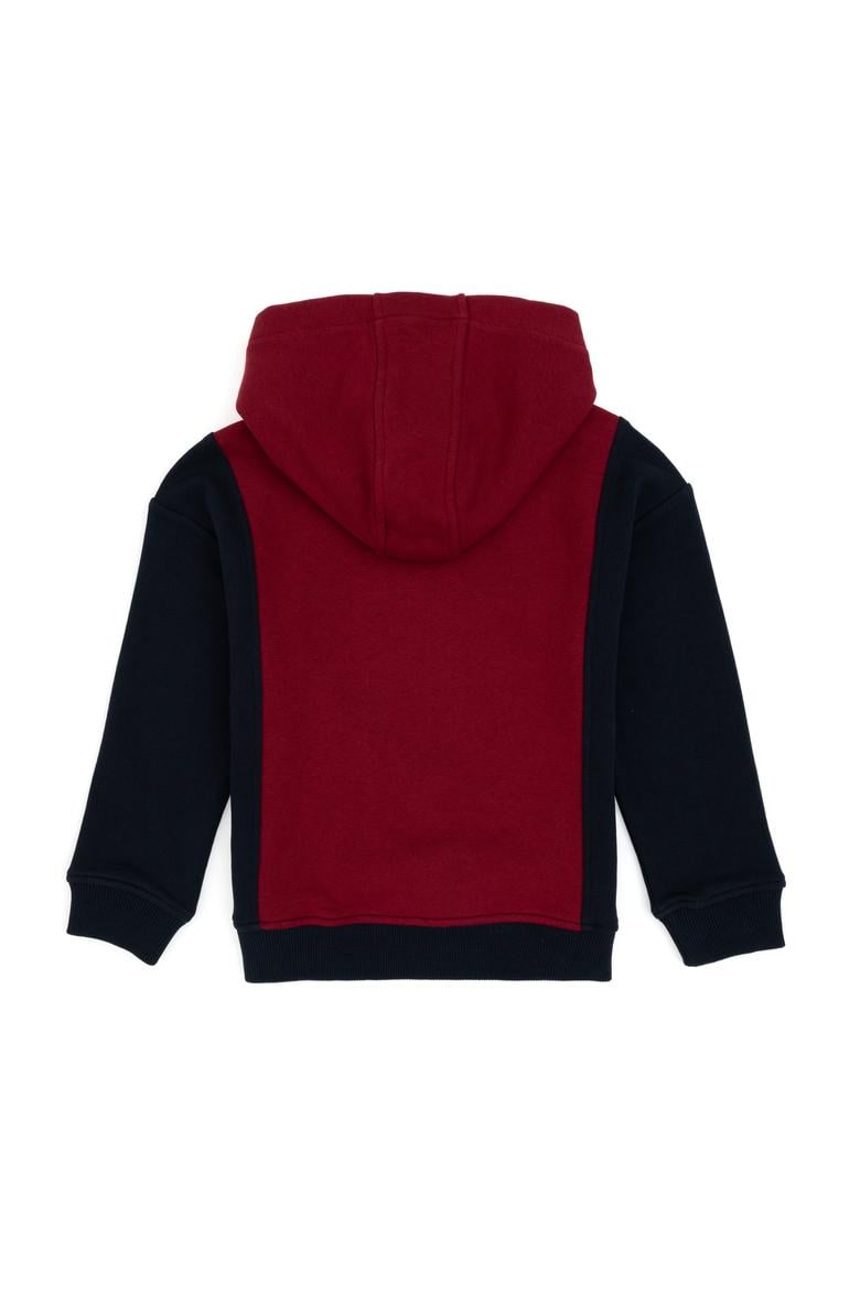 Erkek Çocuk Bordo Kapüşonlu Sweatshirt - 50316623008