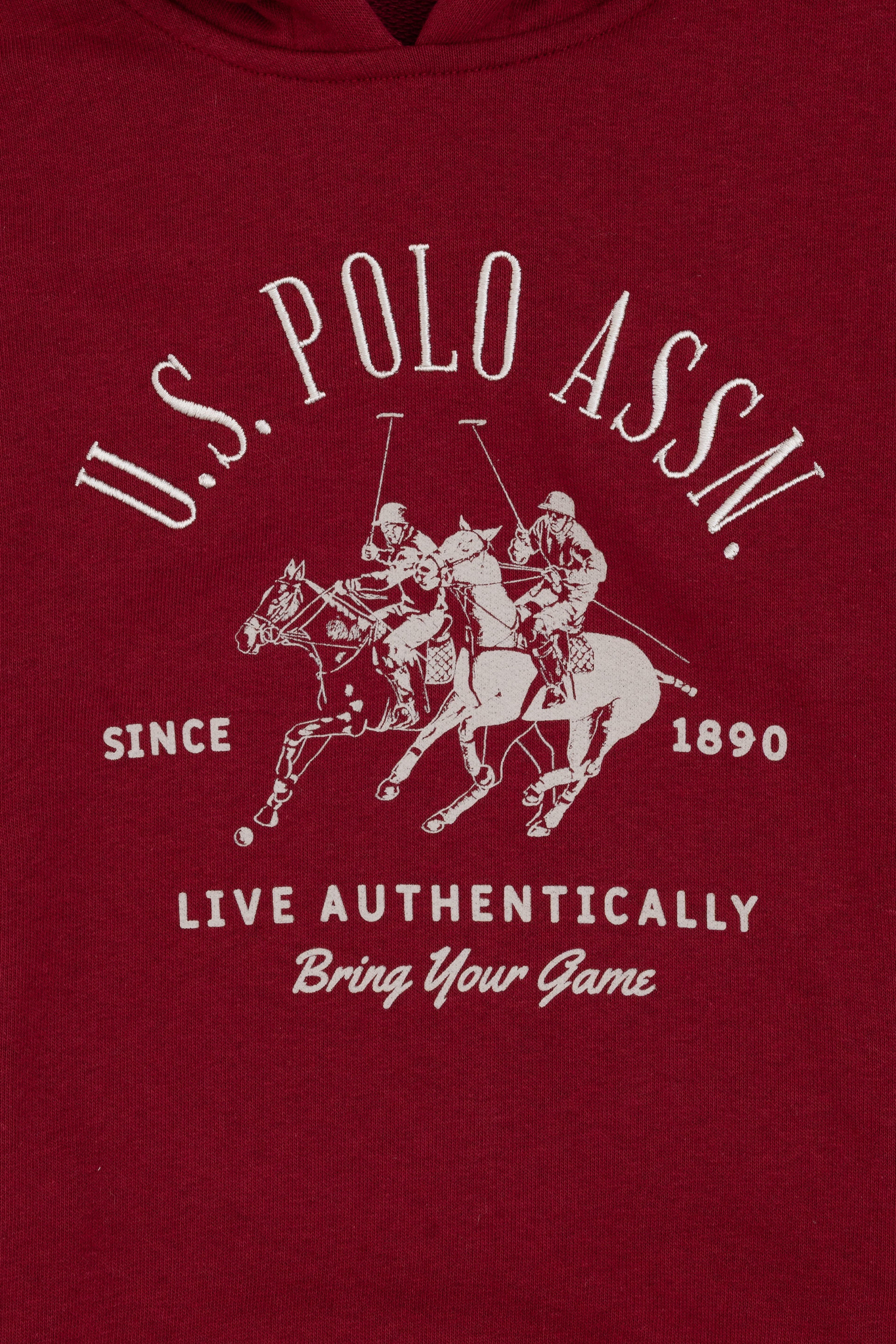 Erkek Çocuk Bordo Kapüşonlu Sweatshirt - Image 3
