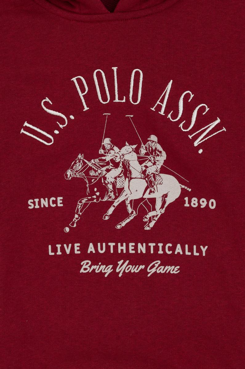 Erkek Çocuk Bordo Kapüşonlu Sweatshirt