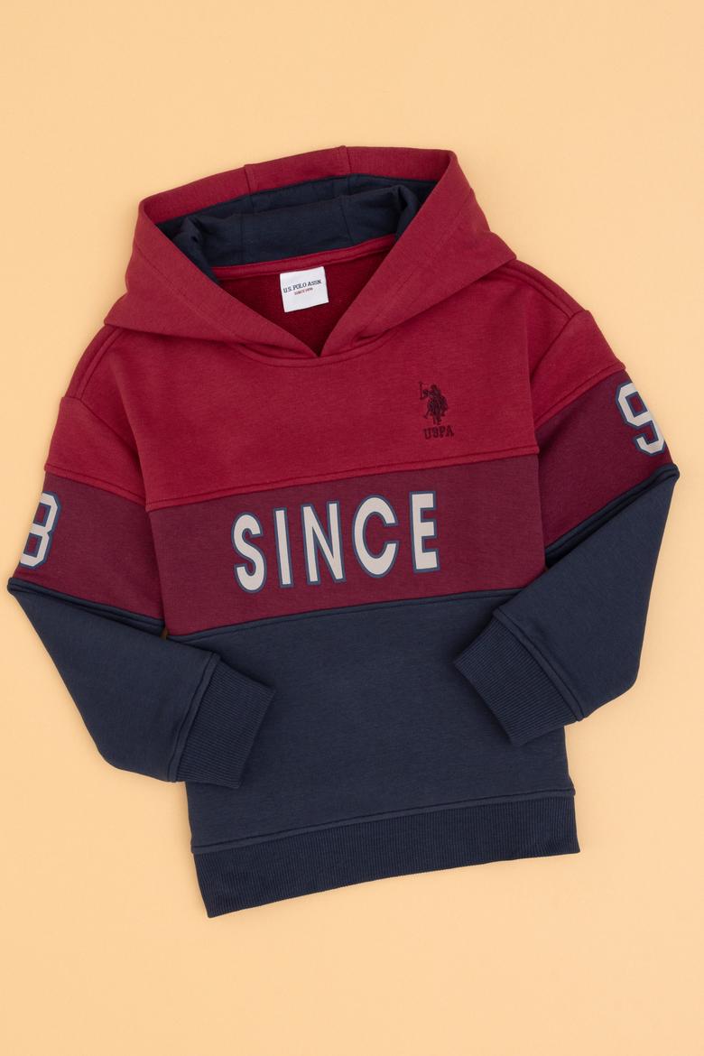 Erkek Çocuk Açık Lacivert Kapüşonlu Sweatshirt