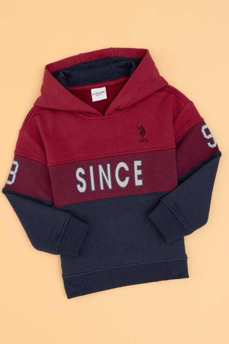 Erkek Çocuk Açık Lacivert Kapüşonlu Sweatshirt