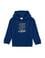 Erkek Çocuk İndigo Kapüşonlu Şardonlu Sweatshirt