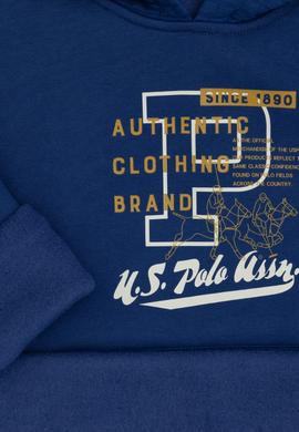 Erkek Çocuk İndigo Kapüşonlu Şardonlu Sweatshirt - 50316512015