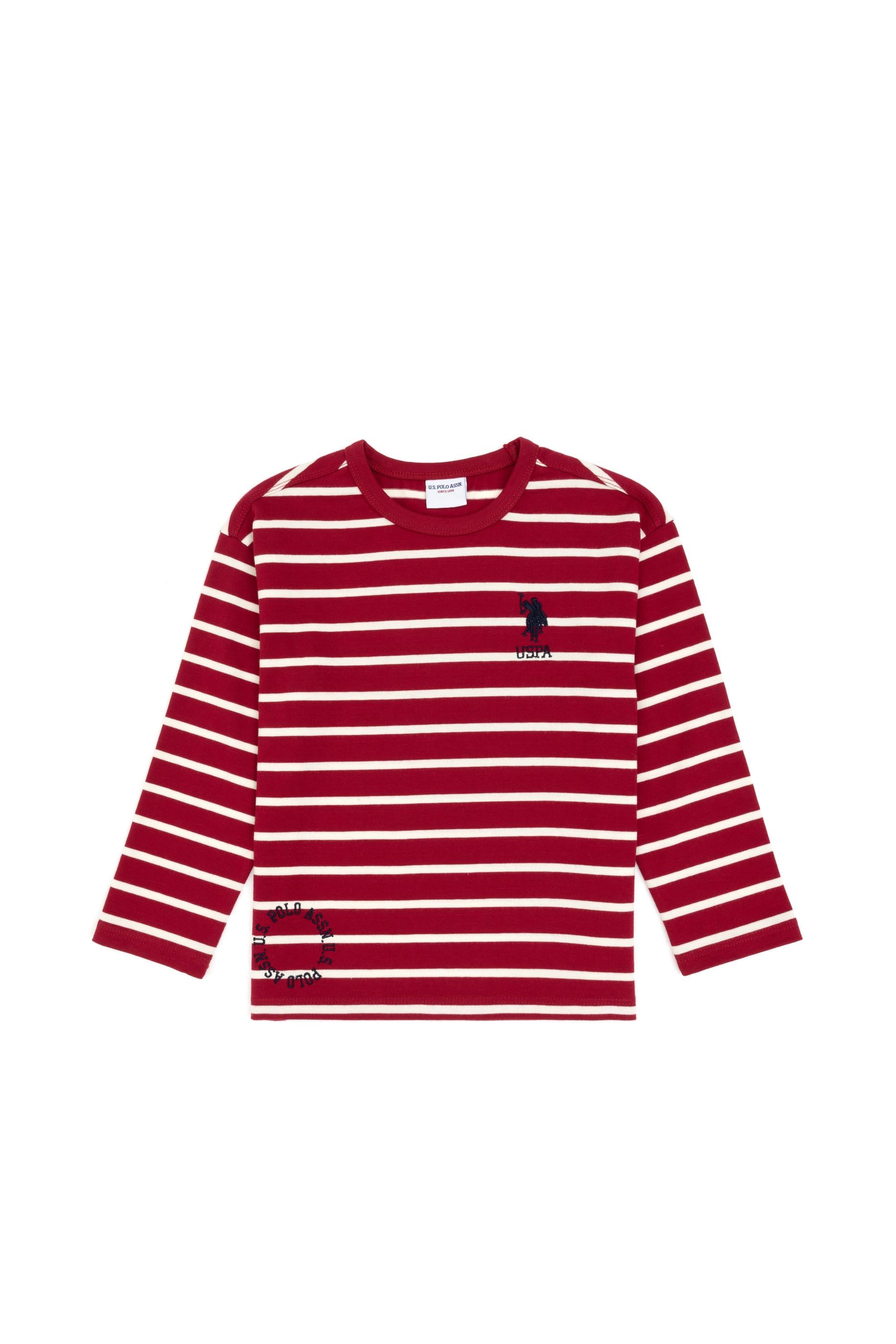 Erkek Çocuk Koyu Frambuaz Bisiklet Yaka Sweatshirt