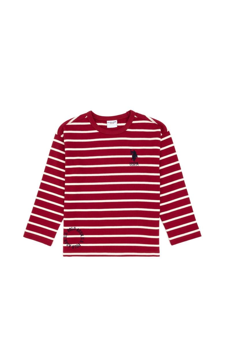 Erkek Çocuk Koyu Frambuaz Bisiklet Yaka Sweatshirt - 50316684003