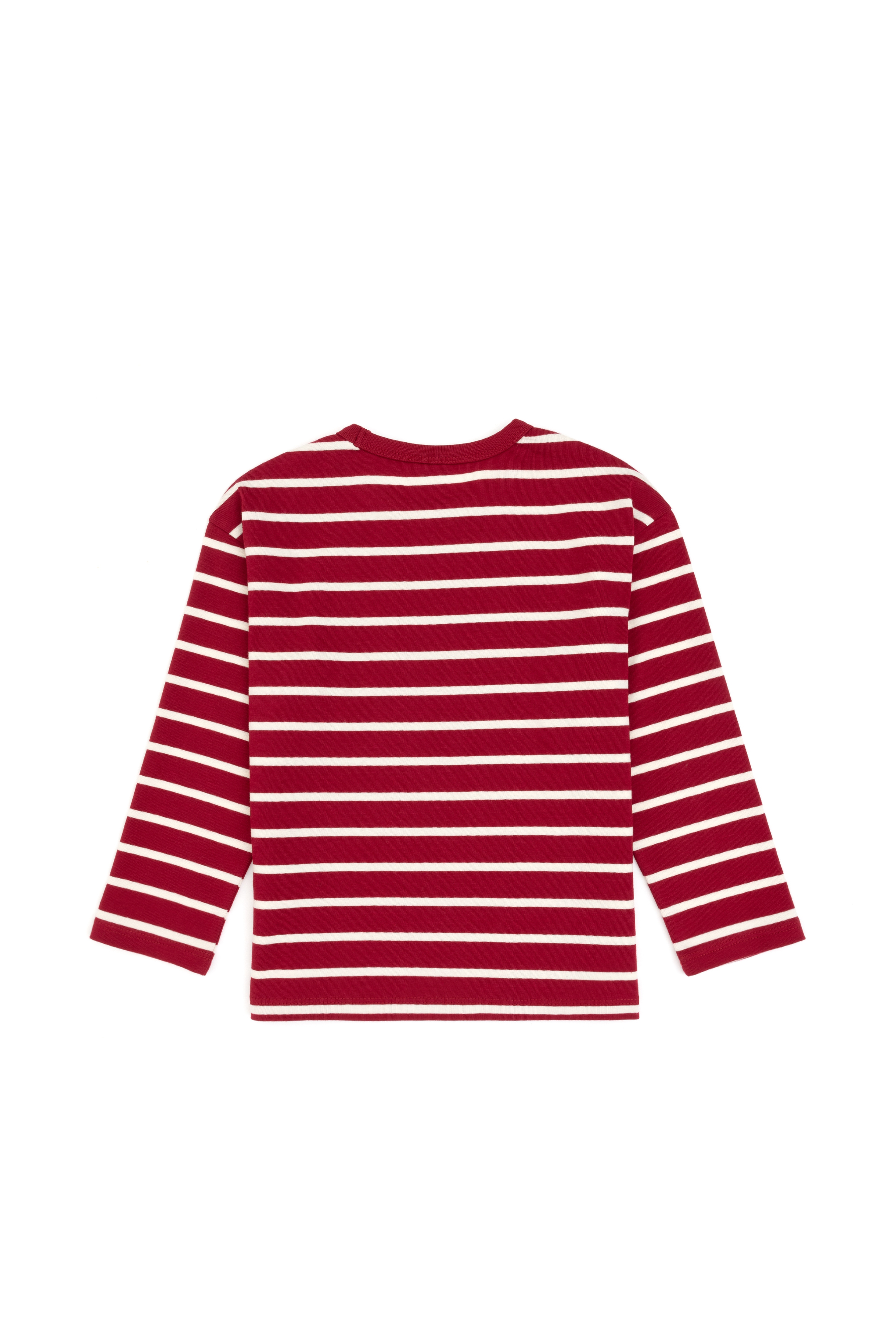Erkek Çocuk Koyu Frambuaz Bisiklet Yaka Sweatshirt - Image 3