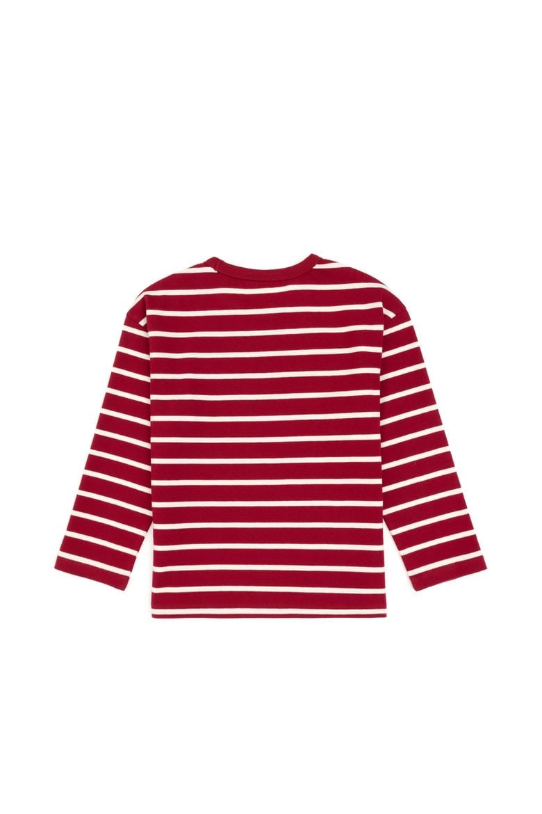 Erkek Çocuk Koyu Frambuaz Bisiklet Yaka Sweatshirt - 50316684003