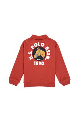 Erkek Çocuk Gül Kurusu Polo Yaka Sweatshirt - 50316597047