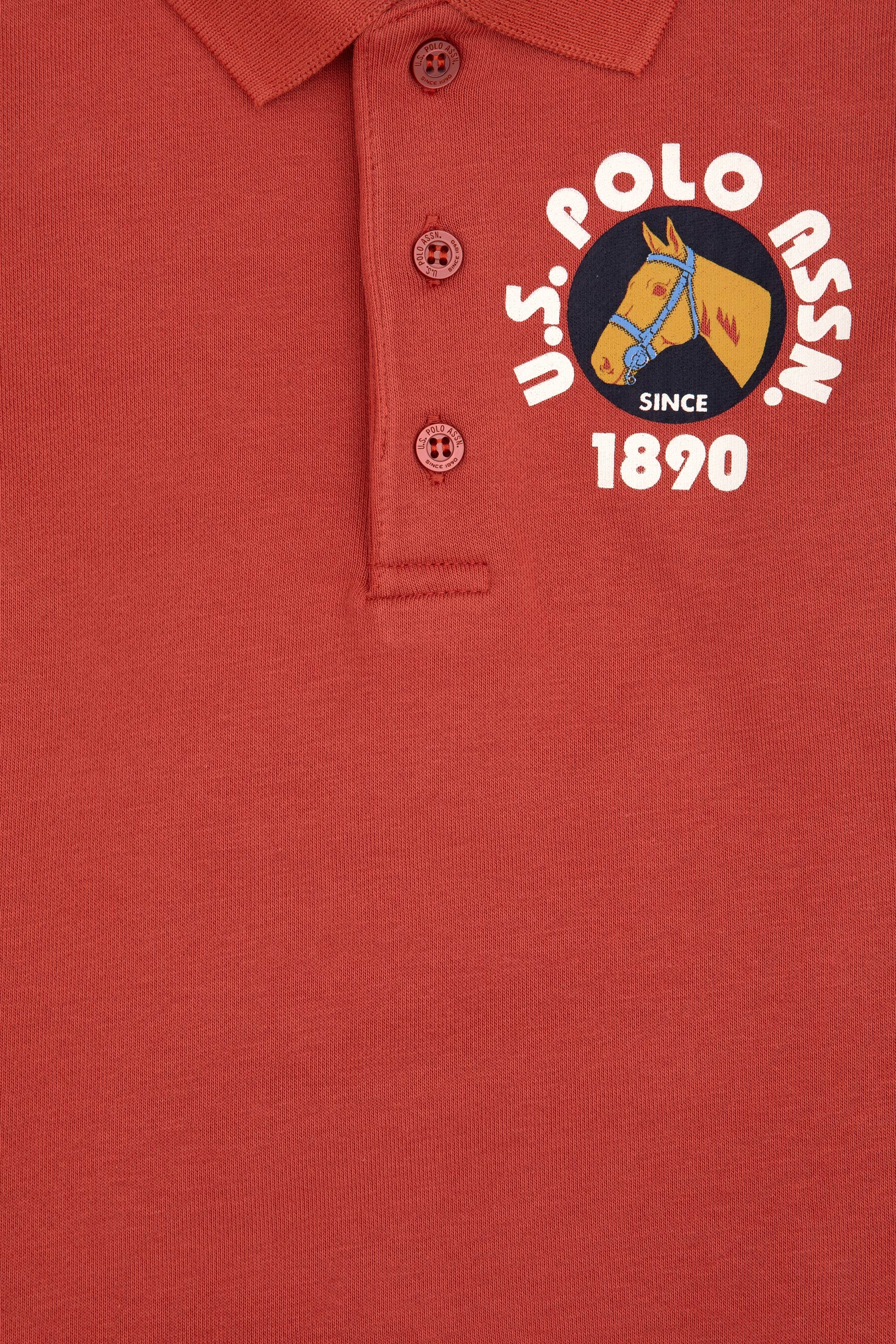 Erkek Çocuk Gül Kurusu Polo Yaka Sweatshirt - Image 4