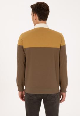 Erkek Hardal Sweatshirt - 50316428007