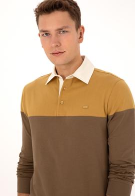 Erkek Hardal Sweatshirt - 50316428007