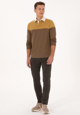Erkek Hardal Sweatshirt - 50316428007