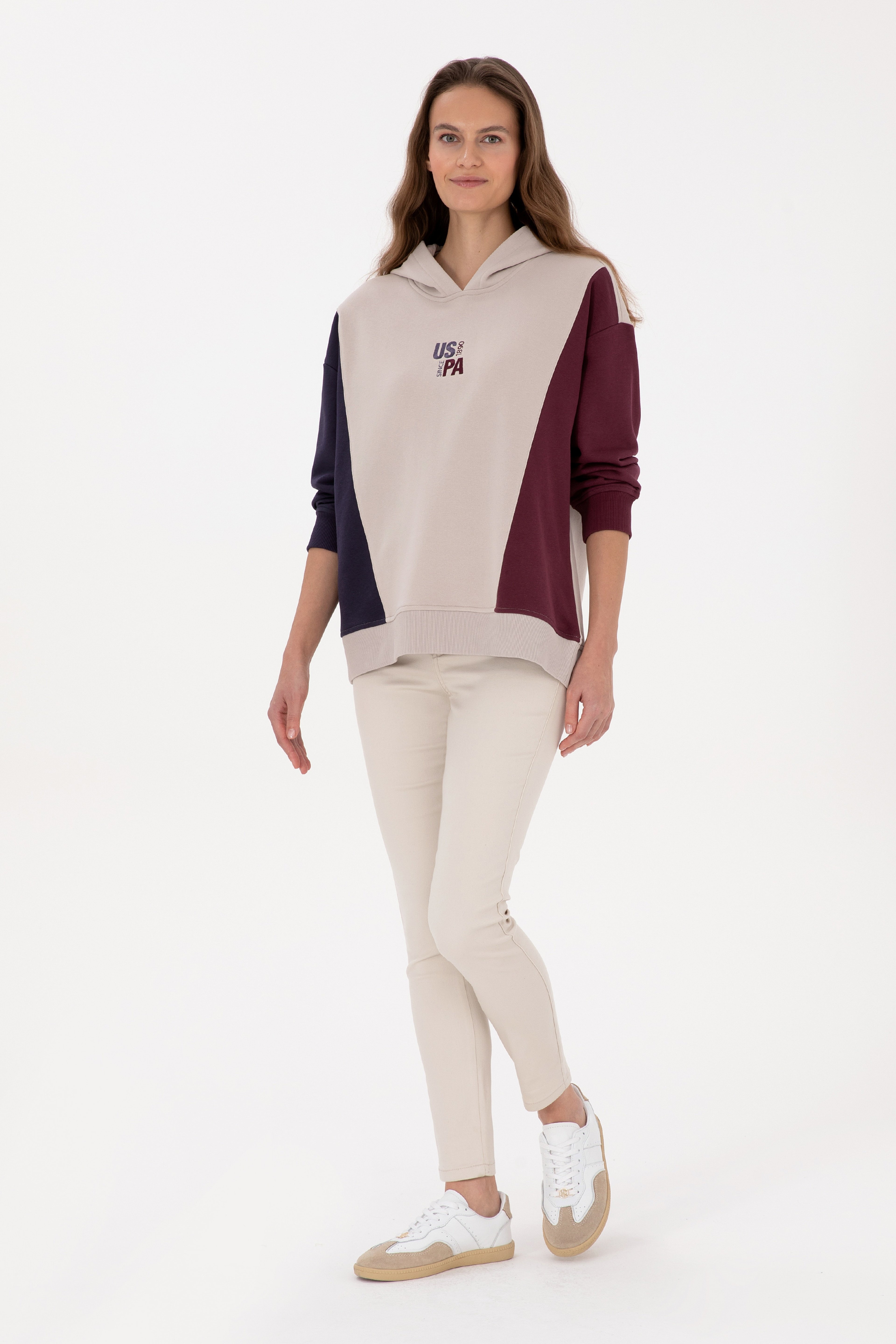 Kadın Taş Kapüşonlu Sweatshirt