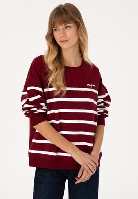 Kadın Bordo Sweatshirt - 50313572017