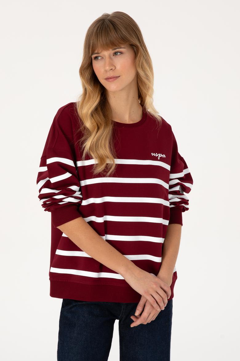 Kadın Bordo Sweatshirt - 50313572017
