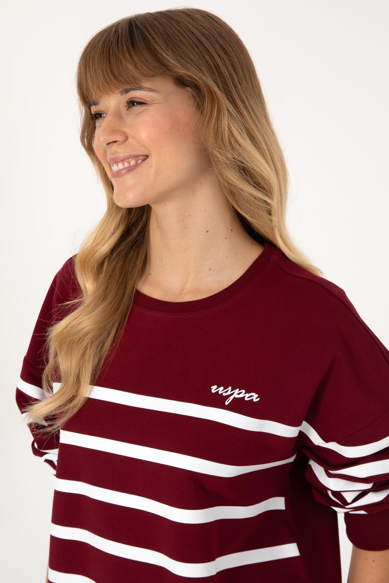 Kadın Bordo Sweatshirt - 50313572017