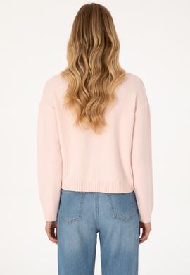 Kadın Pudra Triko Hırka - 50314717019