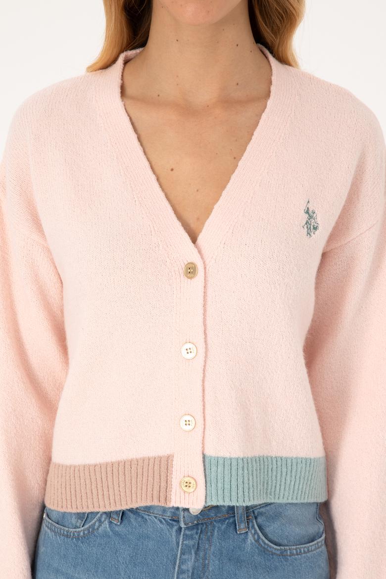 Kadın Pudra Triko Hırka - 50314717019