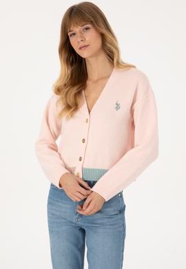 Kadın Pudra Triko Hırka - 50314717019