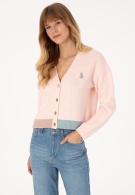 Kadın Pudra Triko Hırka - 50314717019