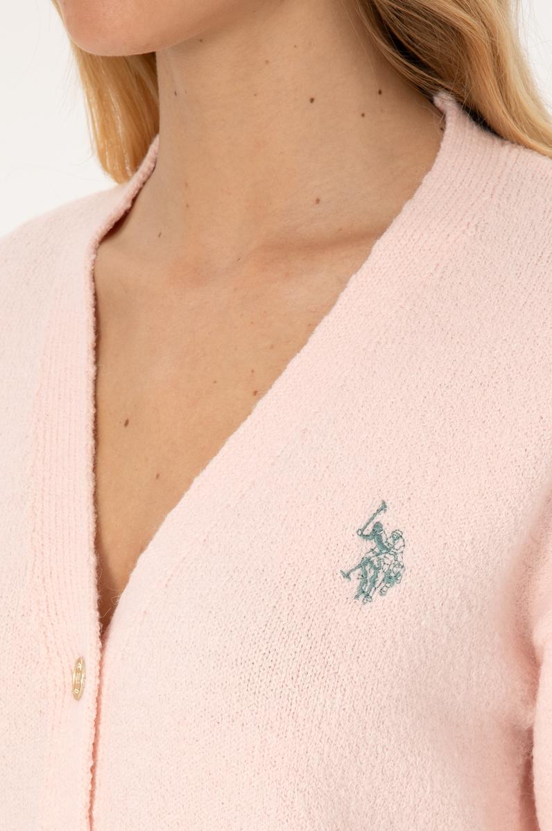 Kadın Pudra Triko Hırka