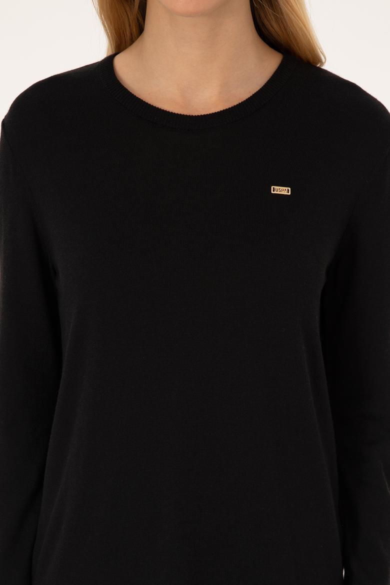 Kadın Siyah Basic Kazak - 50315449005