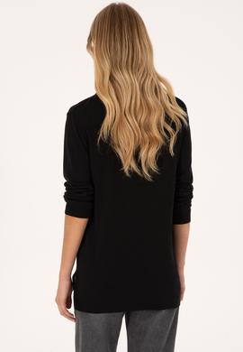 Kadın Siyah Basic Kazak - 50315449005