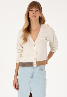 Kadın Krem Triko Hırka - 50314717025