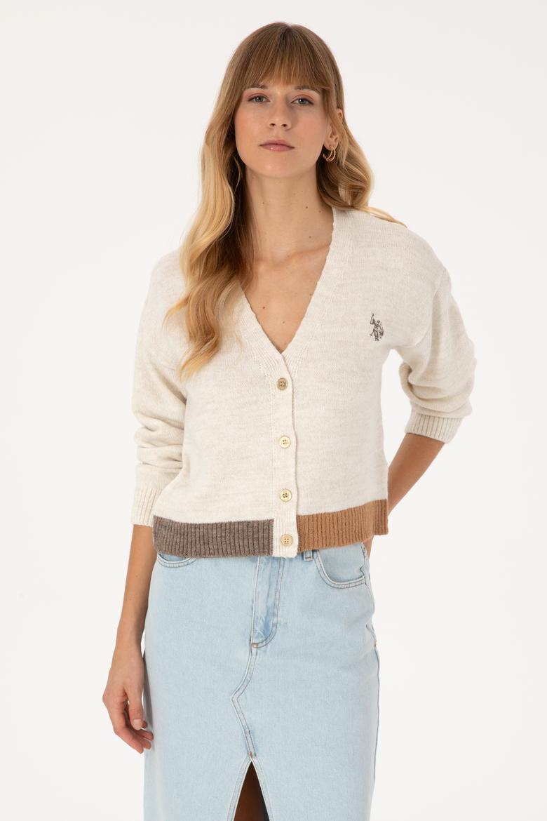 Kadın Krem Triko Hırka - 50314717025