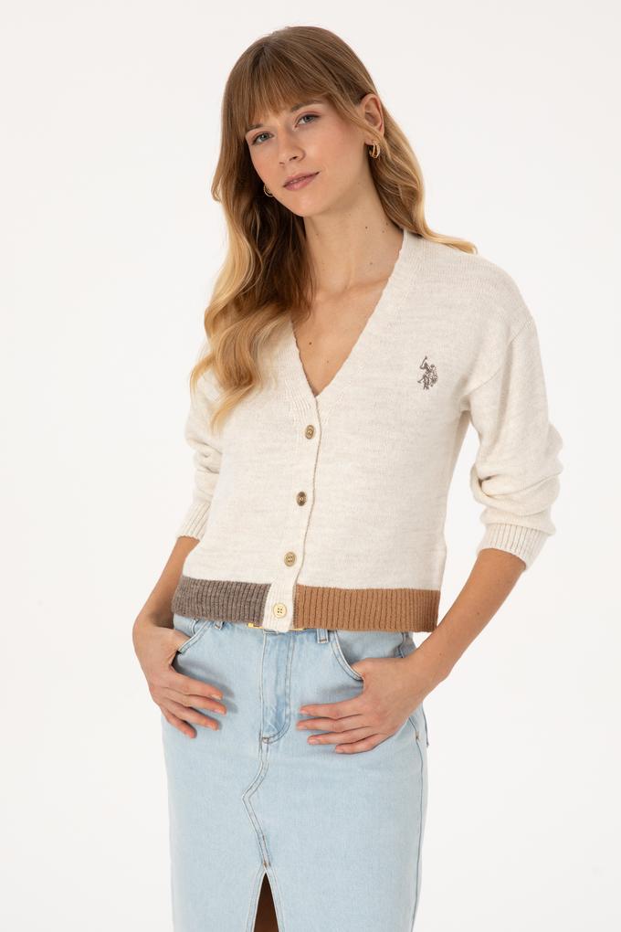 Kadın Krem Triko Hırka