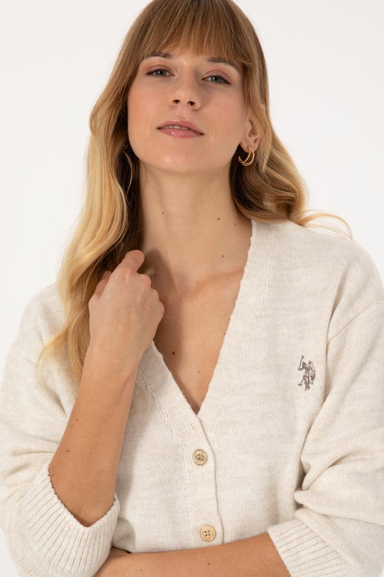 Kadın Krem Triko Hırka - 50314717025