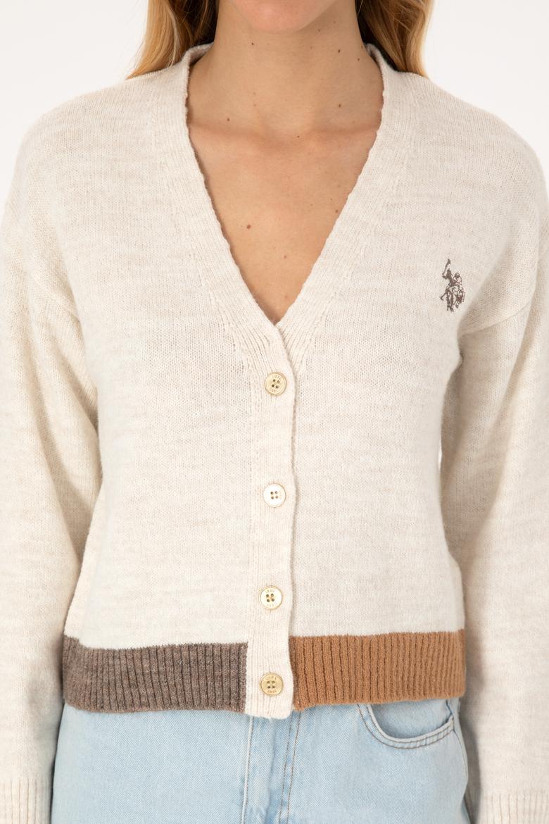 Kadın Krem Triko Hırka - 50314717025