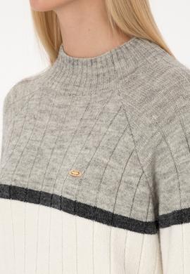 Kadın Gri Melanj Kazak - 50314841010