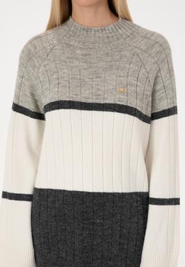 Kadın Gri Melanj Kazak - 50314841010