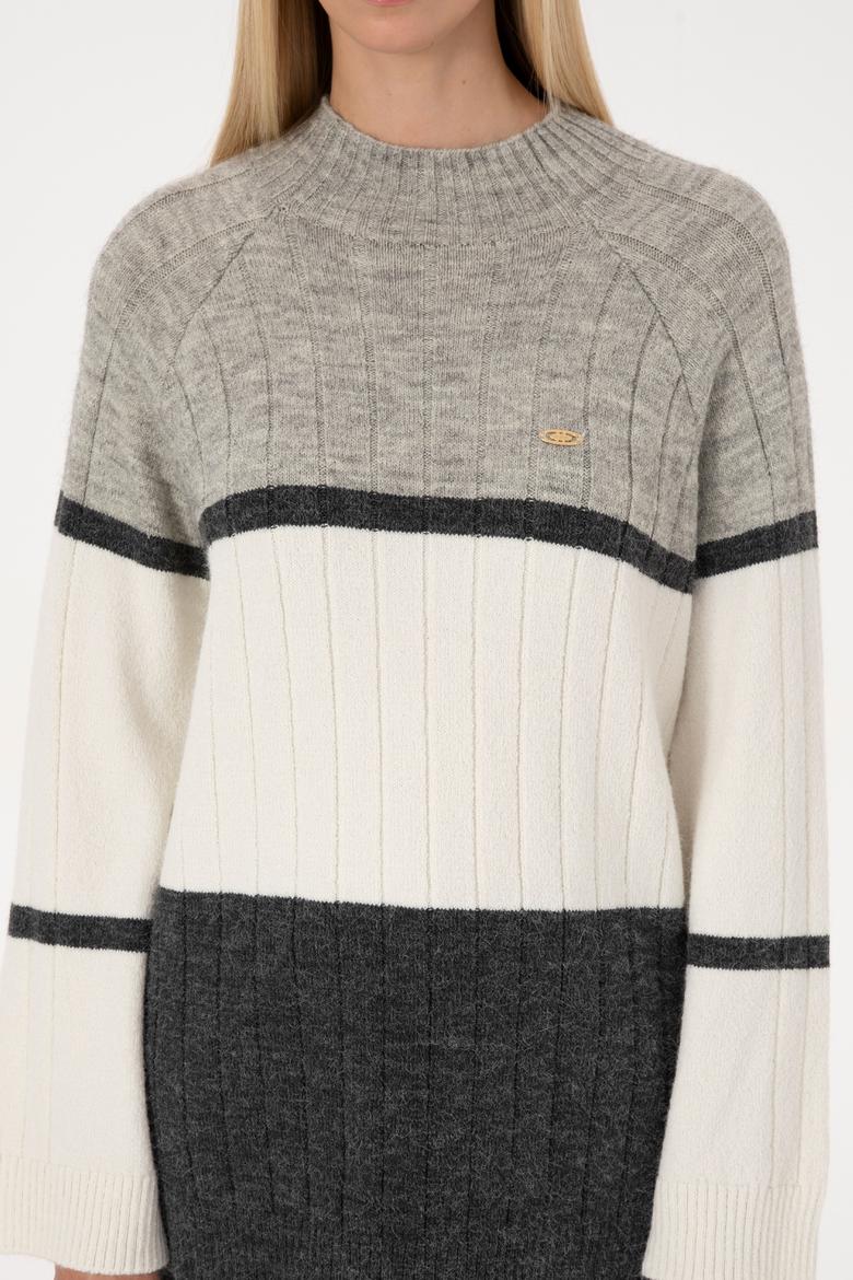 Kadın Gri Melanj Kazak - 50314841010