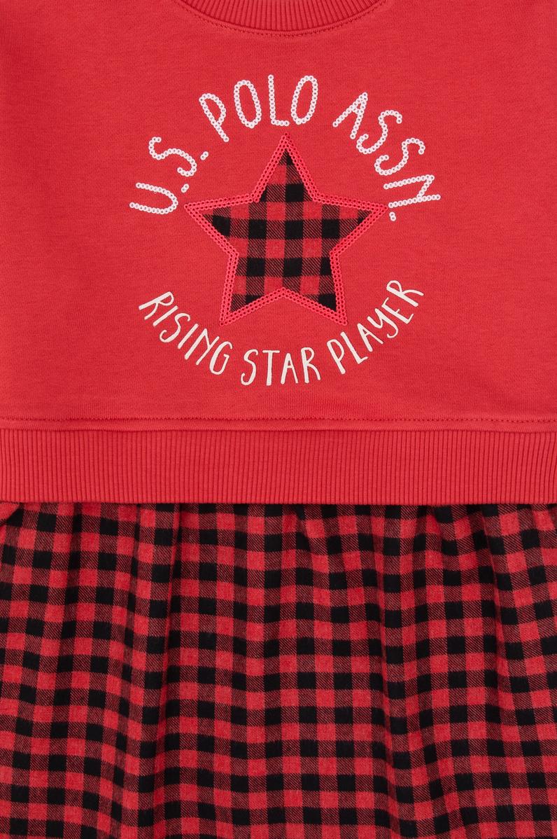 Kız Çocuk Kırmızı Örme Elbise