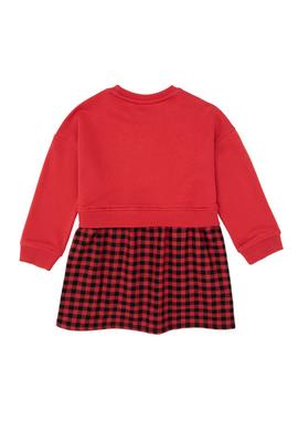 Kız Çocuk Kırmızı Örme Elbise - 50318089022