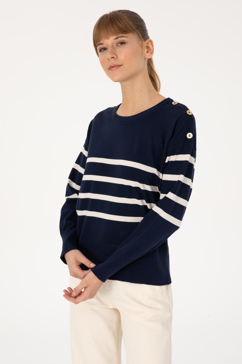 Kadın Lacivert Kazak - 50317548006