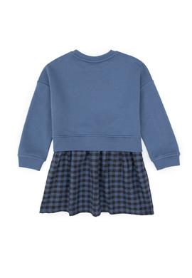 Kız Çocuk Açık Lacivert Örme Elbise - 50318089025