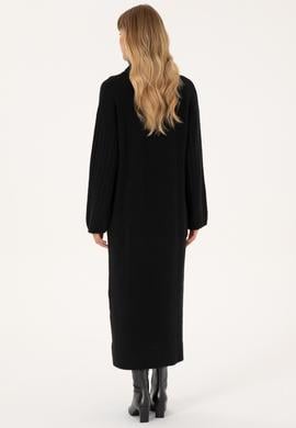 Kadın Siyah Triko Elbise - 50314645014