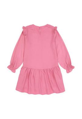 Kız Çocuk Pembe Dokuma Elbise - 50317630011
