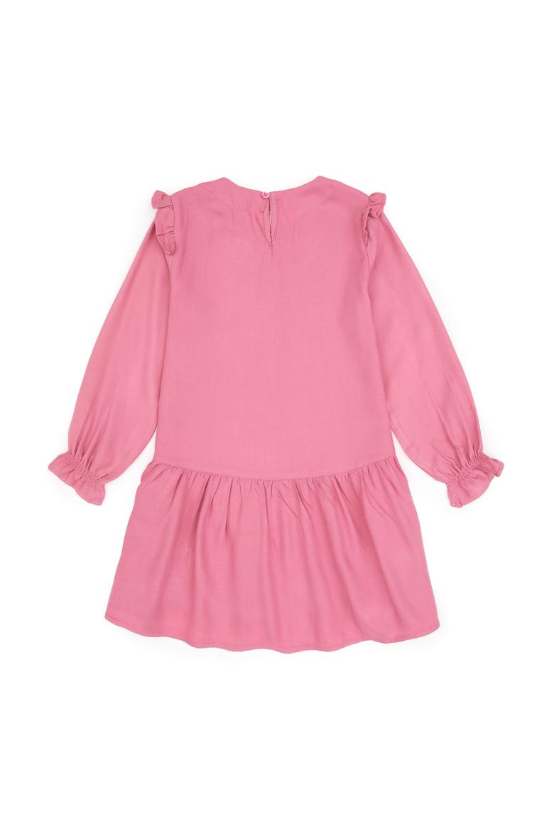 Kız Çocuk Pembe Dokuma Elbise - 50317630011