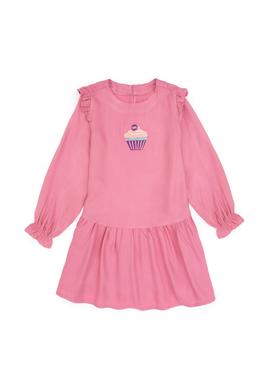 Kız Çocuk Pembe Dokuma Elbise - 50317630011