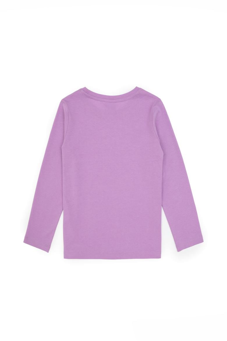 Kız Çocuk Lila Basic Tişört - 50317923039