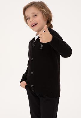 Erkek Çocuk Siyah Triko Hırka - 50295571024